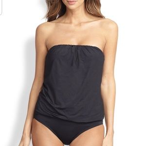 L*SPACE  strapless sunseeker bathing suit sz 8